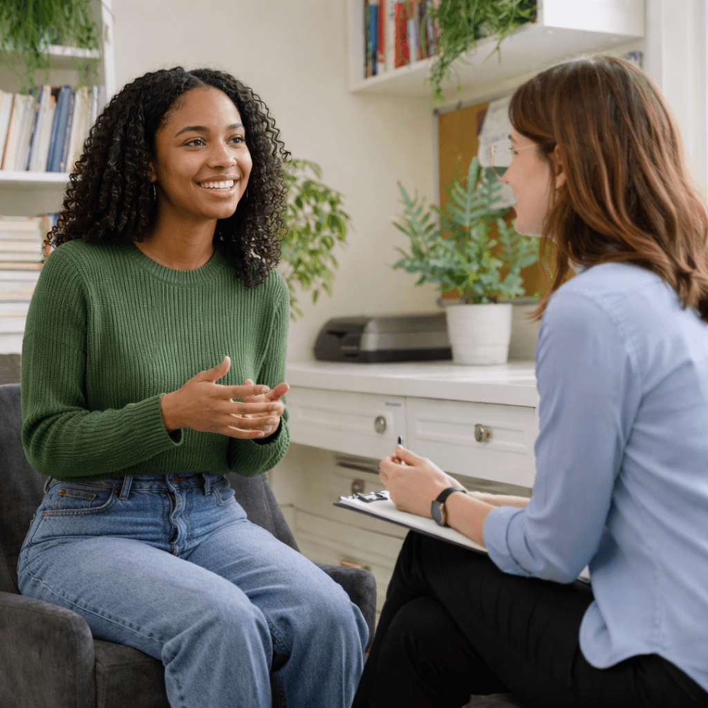 Therapy session — psychologist with client